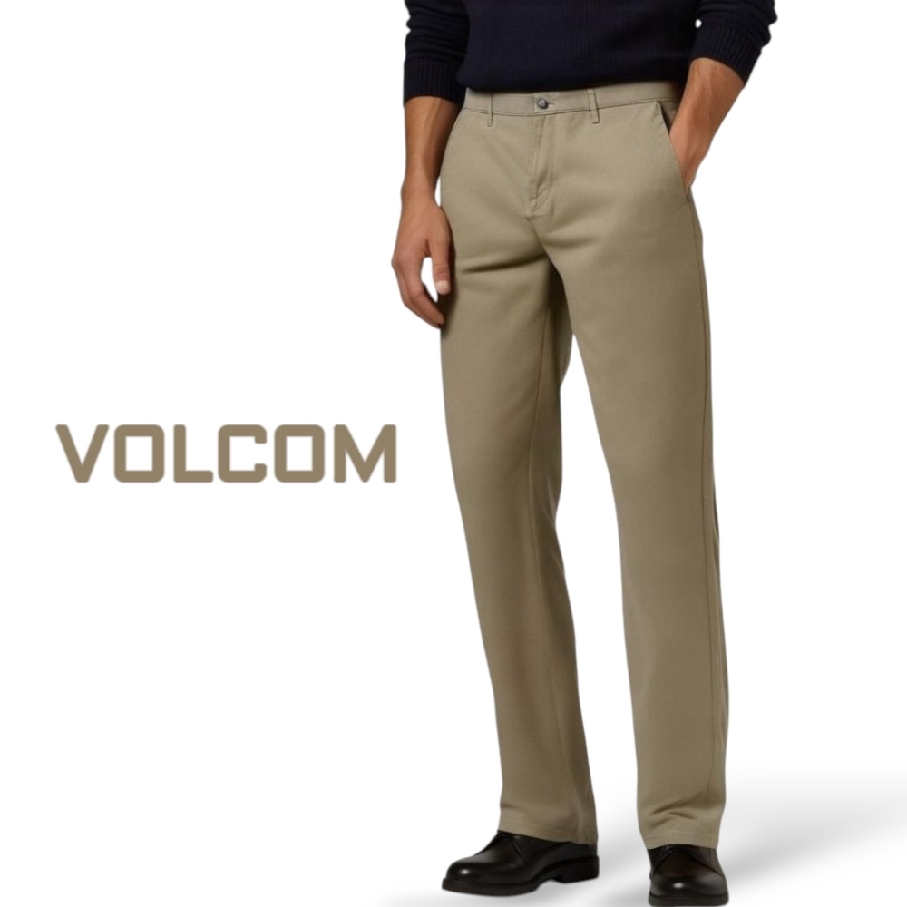 Volcom Men's Vmonty Relaxed Fit Khaki Pants